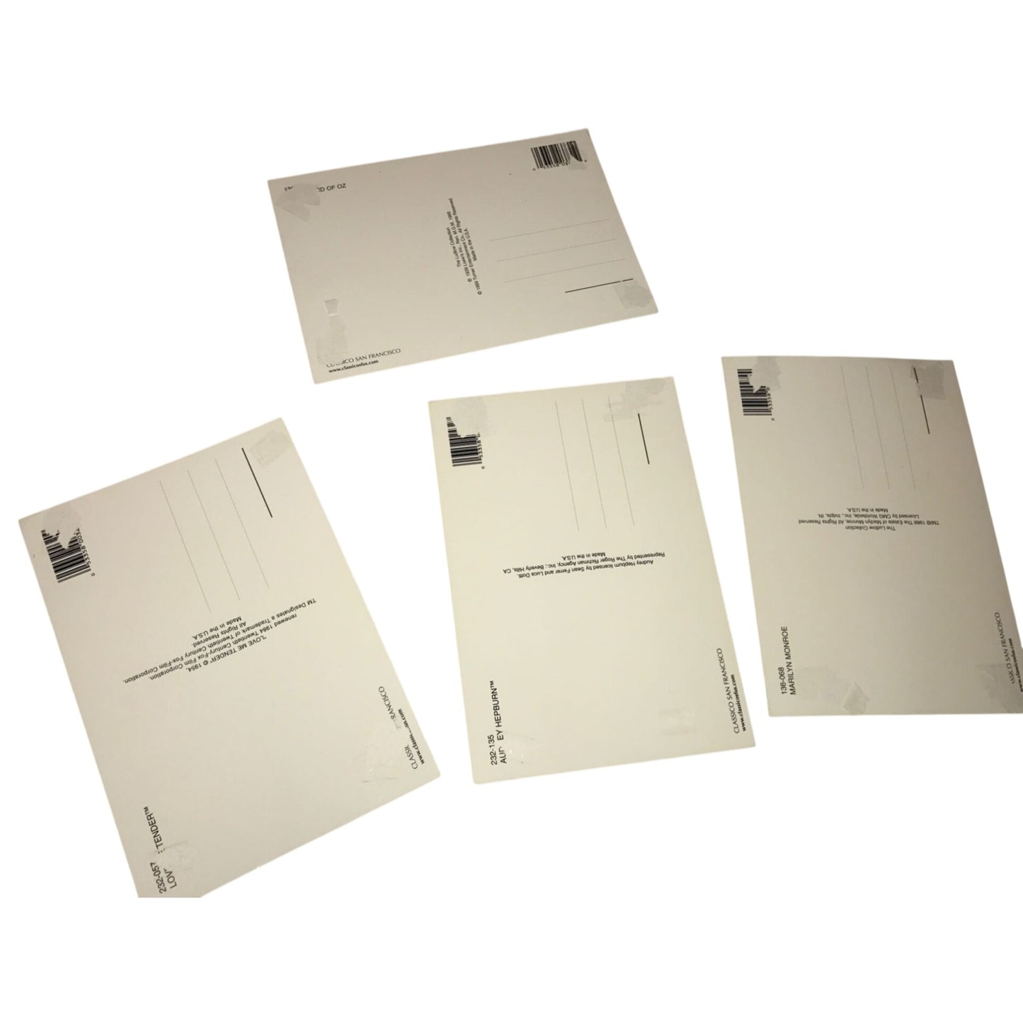 Vintage Collectible Hollywood Golden Era Black and White Headshot Postcards