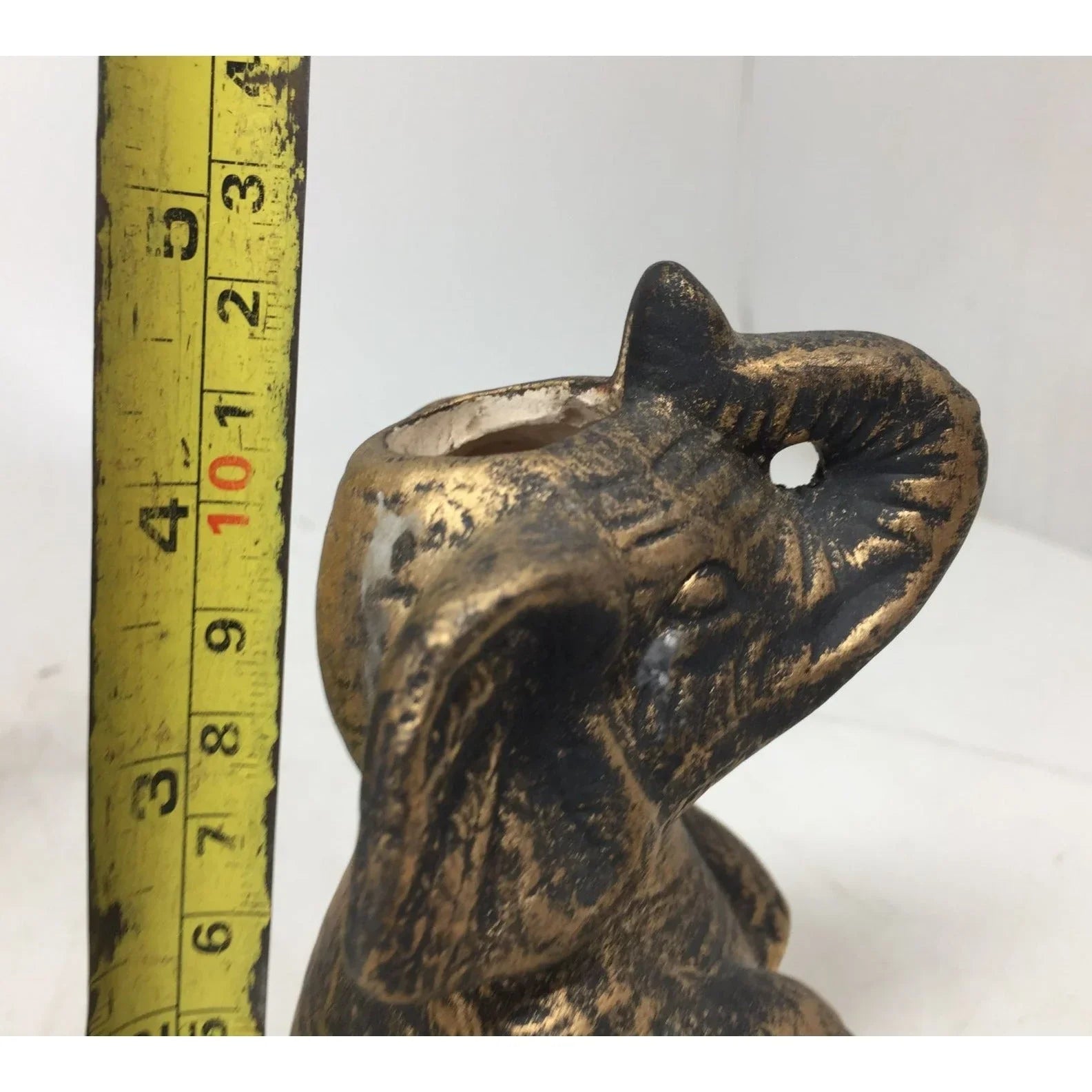 Pair of Gold Tone Elephant Candle Holders - A+ Stuff - Candle Holders - A+ Stuff