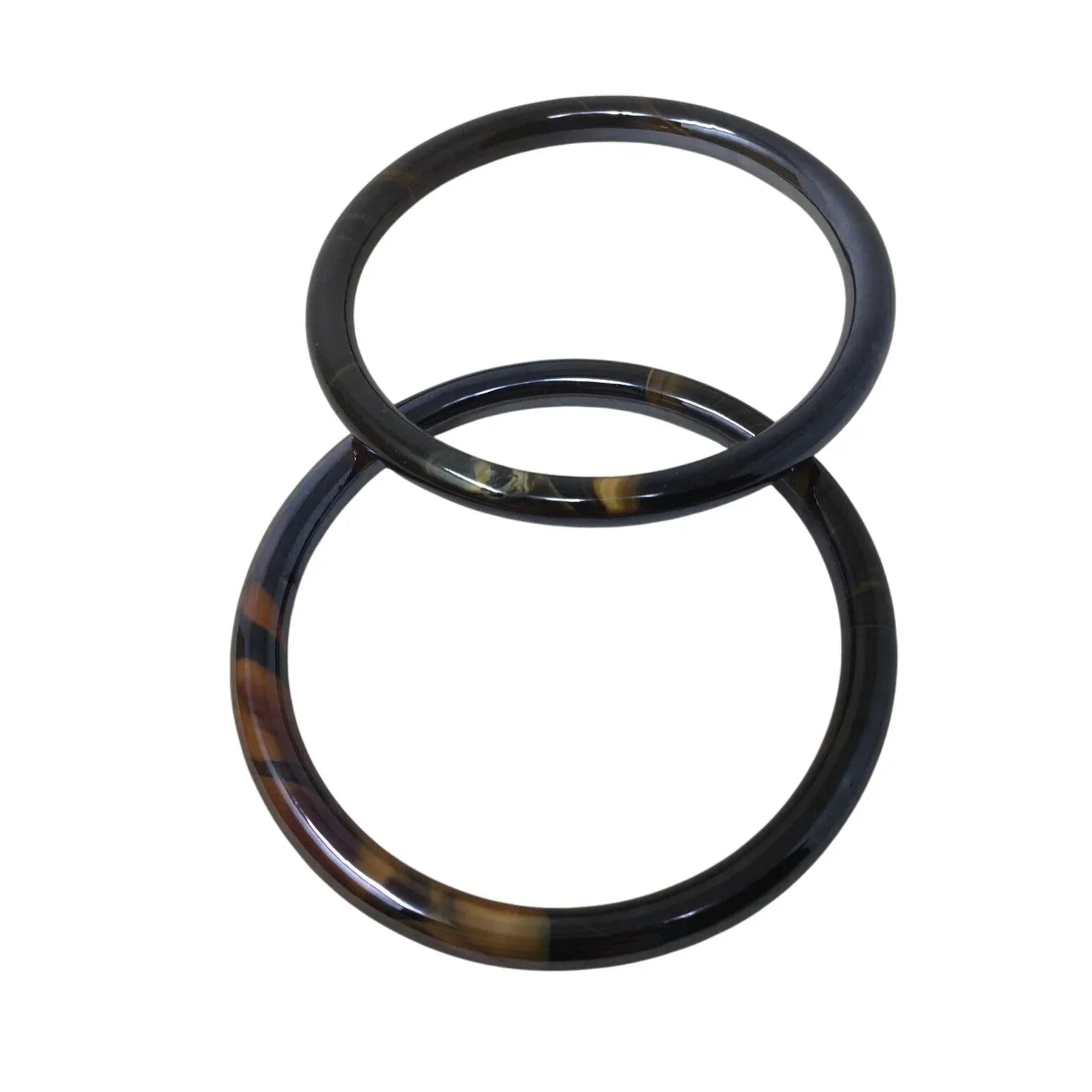 Pair of Women's Black and Brown Bangle Bracelets - A+ Stuff - Bracelet - A+ Stuff
