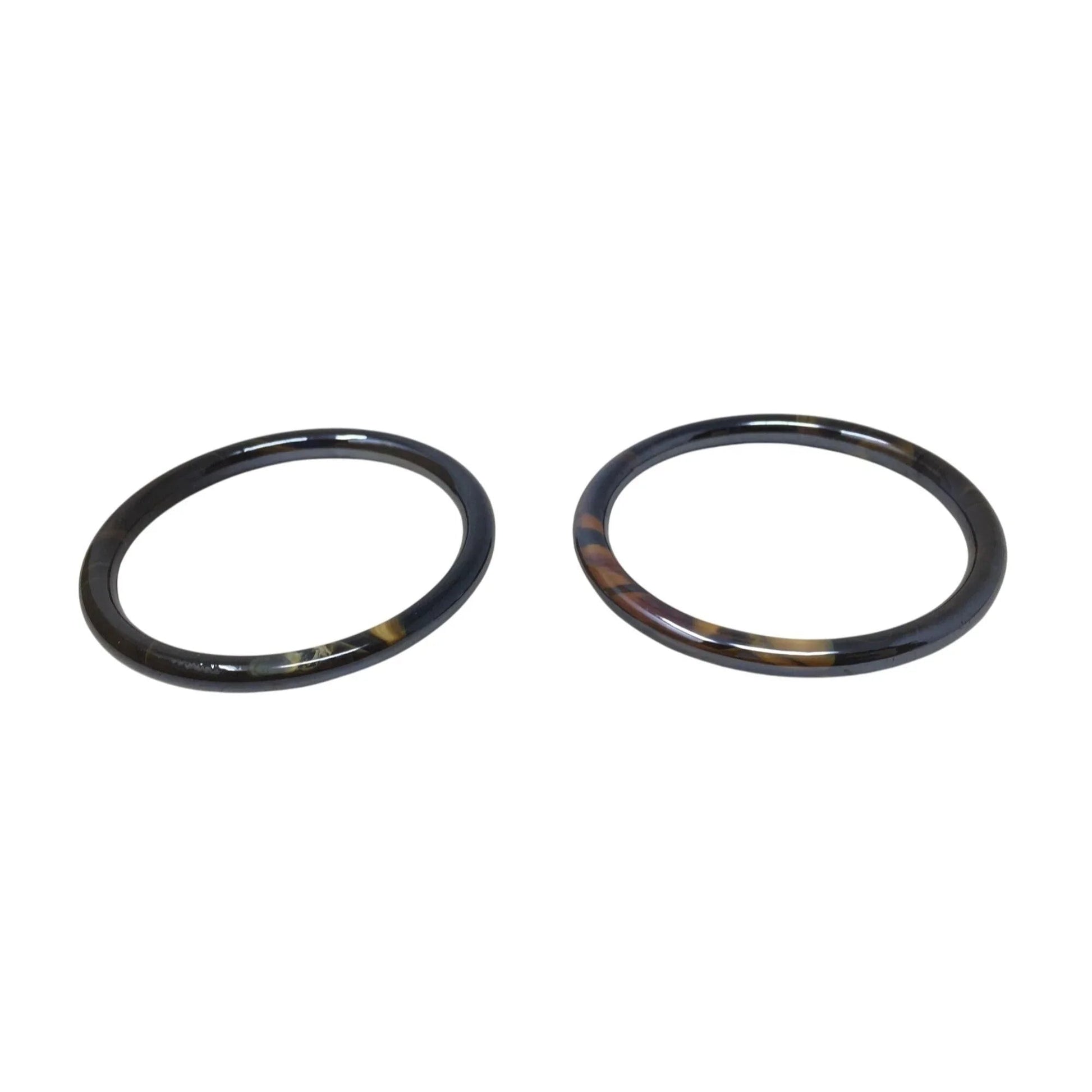 Pair of Women's Black and Brown Bangle Bracelets - A+ Stuff - Bracelet - A+ Stuff