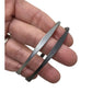 Pair of Women's Black and Silver tone Bangle Bracelets (2) - A+ Stuff - Bracelet - A+ Stuff