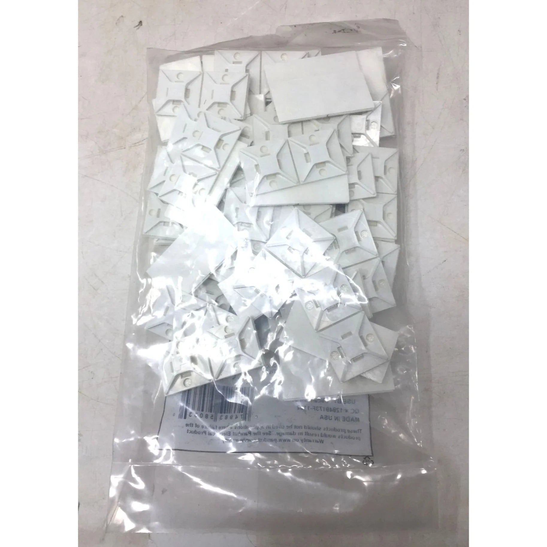 Panduit Adhesive Backed Cable Tie Mounts. Bag of 100 Pieces - ABM2S - A - C - Panduit - Tools - A+ Stuff