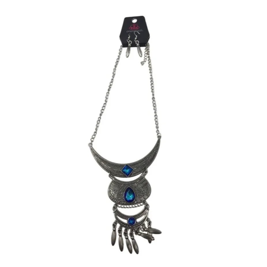 paparazzi Lunar Enchantment Women's Necklace and Earrings - NEW - paparazzi - Jewelry Set - A+ Stuff