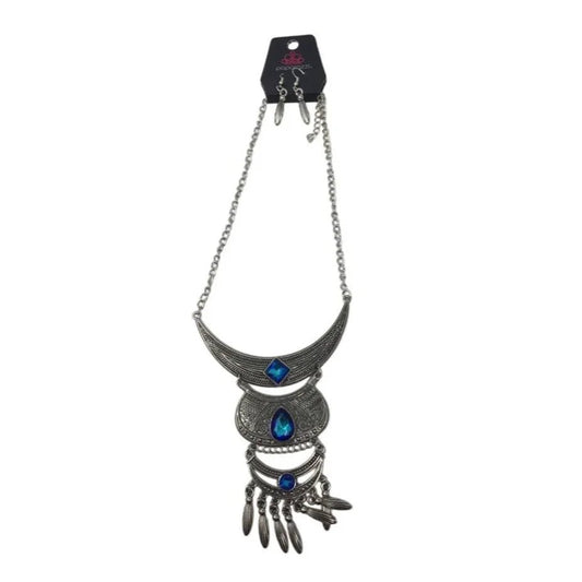 paparazzi Lunar Enchantment Women's Necklace and Earrings - NEW - paparazzi - Jewelry Set - A+ Stuff