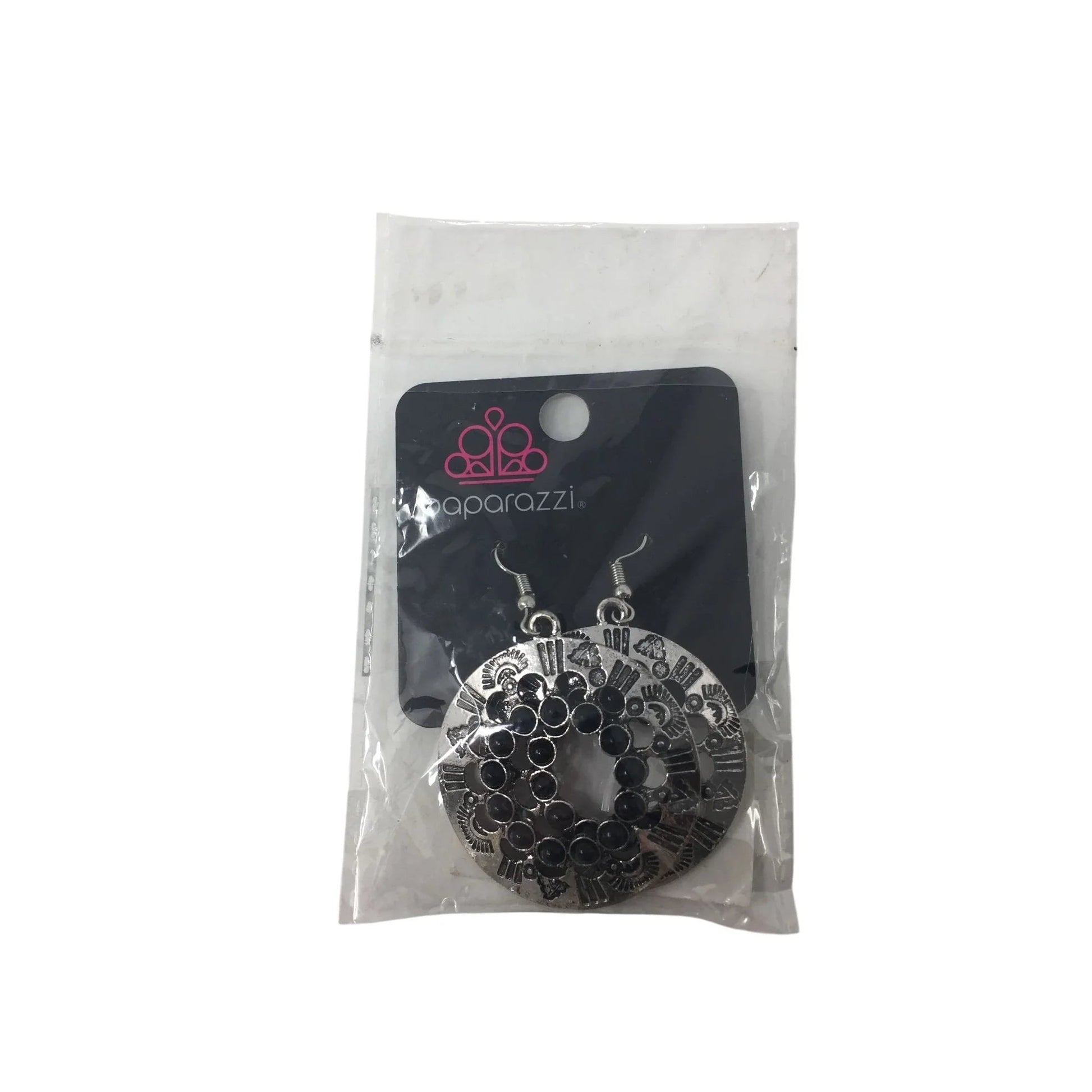 Paparazzi Silver and Black Omega Earrings - New with tags - paparazzi - Earrings - A+ Stuff