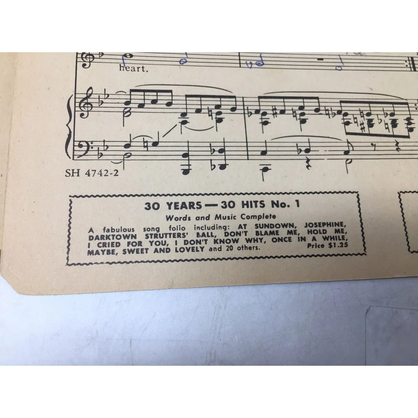 PEG O' MY HEART Words by Alfred Bryan and Music by Fred Fisher - A+ Stuff - SHEET MUSIC - A+ Stuff