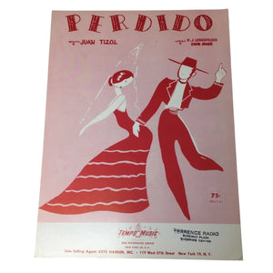 ''PERDIDO'' Tempo Music Inc Vintage Sheet Music