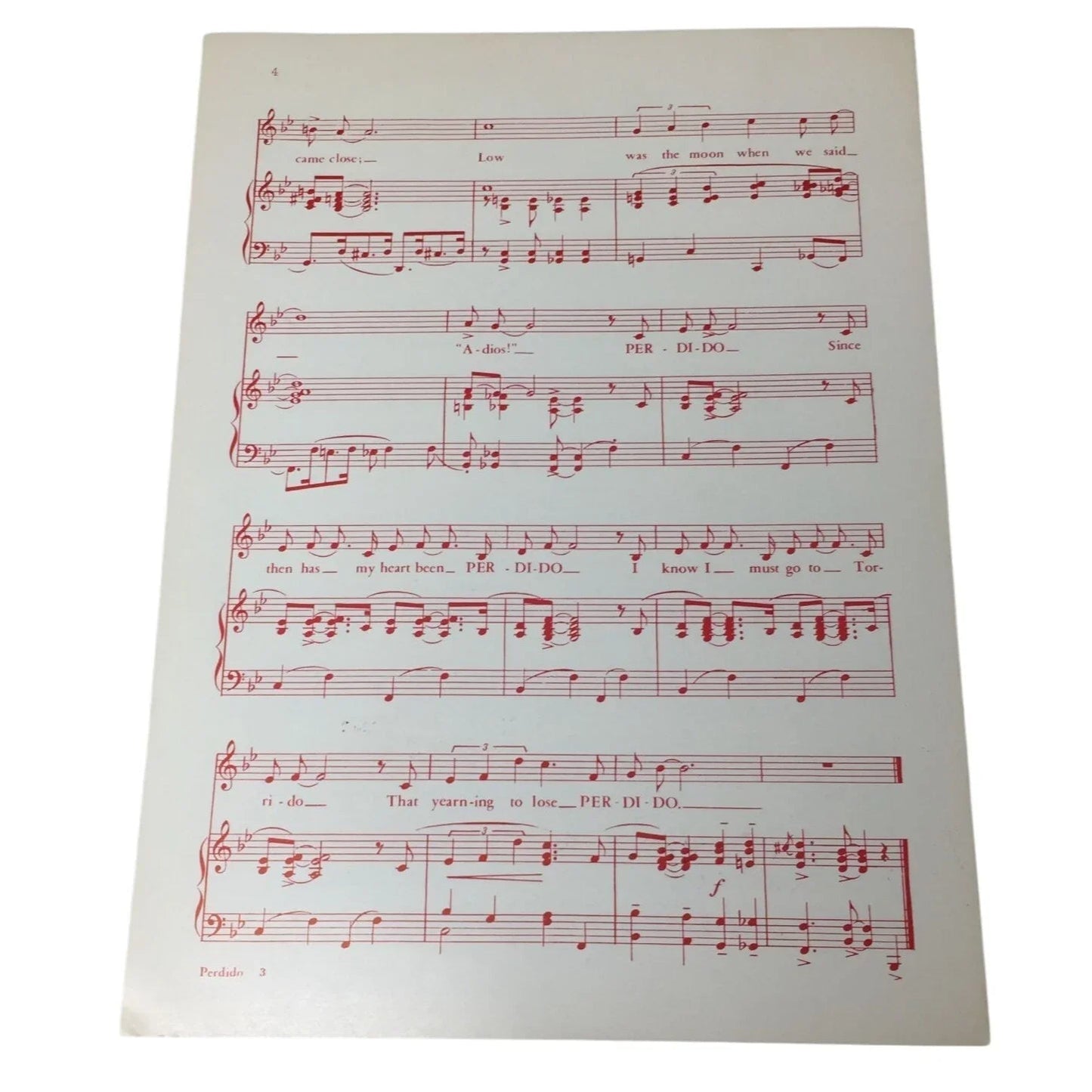 ''PERDIDO'' Tempo Music Inc Vintage Sheet Music - A+ Stuff - sheet music - A+ Stuff
