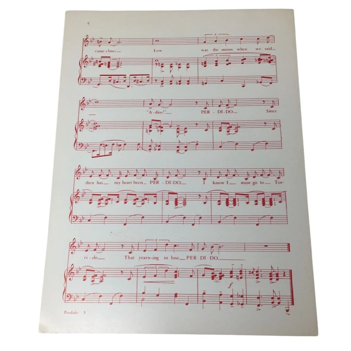 ''PERDIDO'' Tempo Music Inc Vintage Sheet Music - A+ Stuff - sheet music - A+ Stuff