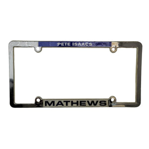 pete Isaacs Mathews License Plate Frame/Cover