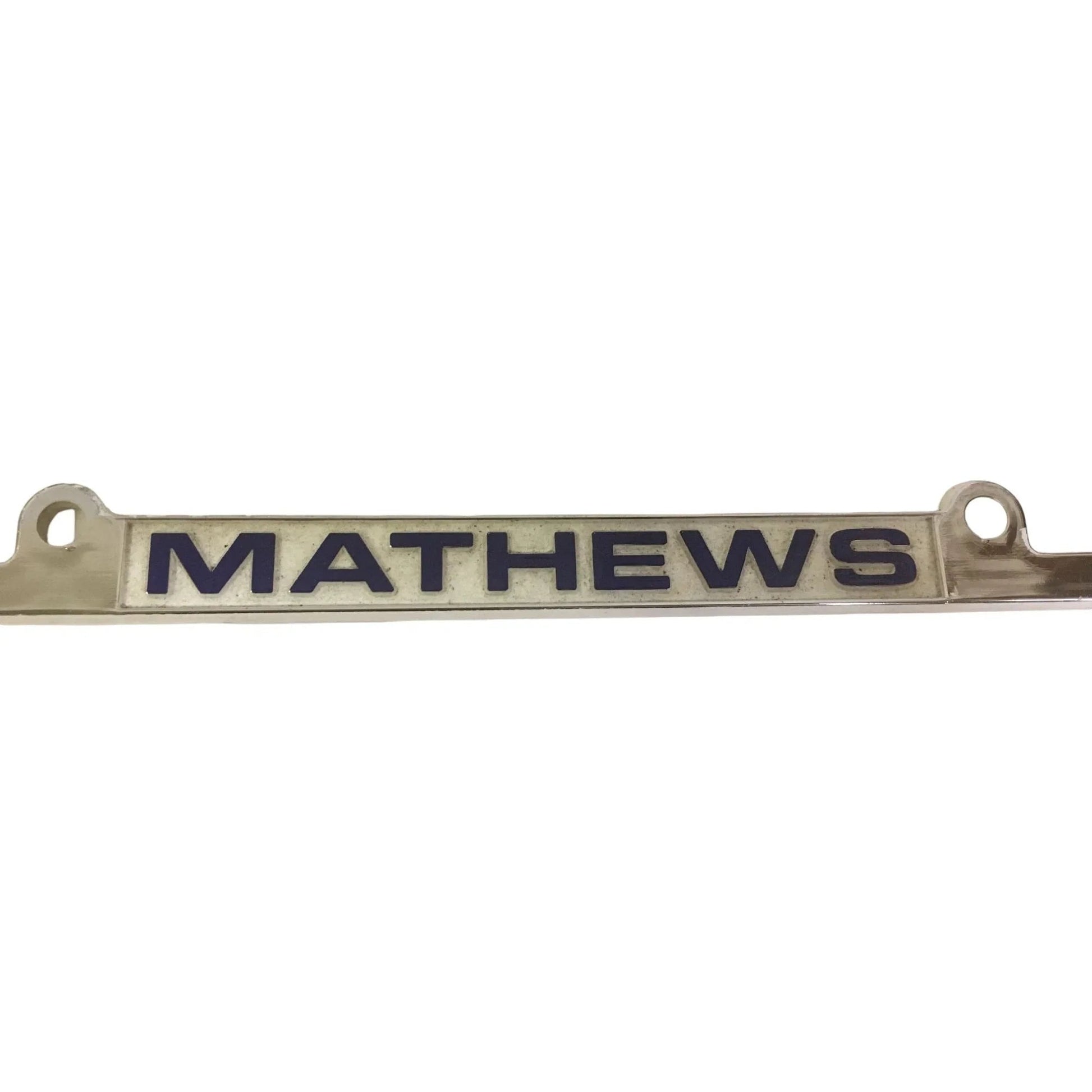 pete Isaacs Mathews License Plate Frame/Cover - A+ Stuff - Auto Part - A+ Stuff