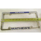 pete Isaacs Mathews License Plate Frame/Cover - A+ Stuff - Auto Part - A+ Stuff