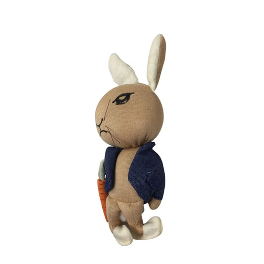 Peter Rabbit Wearing Blue Coat Plush Stuffed Animal Holding Carrot - A+ Stuff - Stuffed Animals - A+ Stuff