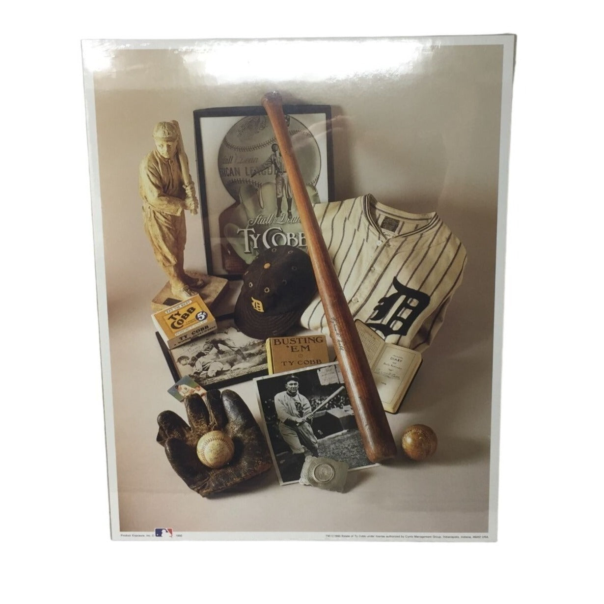 Vintage No. 8 The Georgia Peach- TY Cobb American Detroit Tigers Baseball Poster