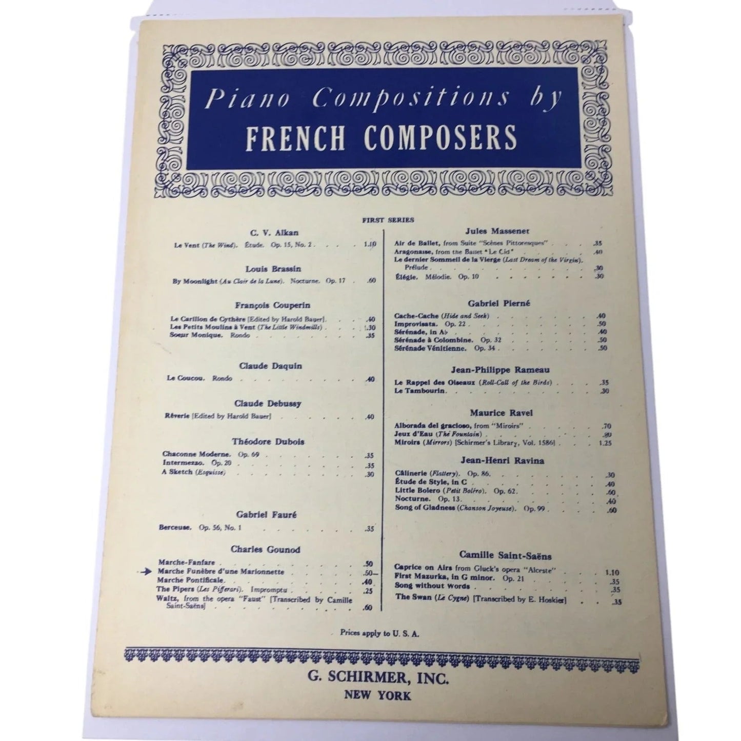 ''Piano Compositions by French Composers'' Sheet Music Book - A+ Stuff - SHEET MUSIC - A+ Stuff