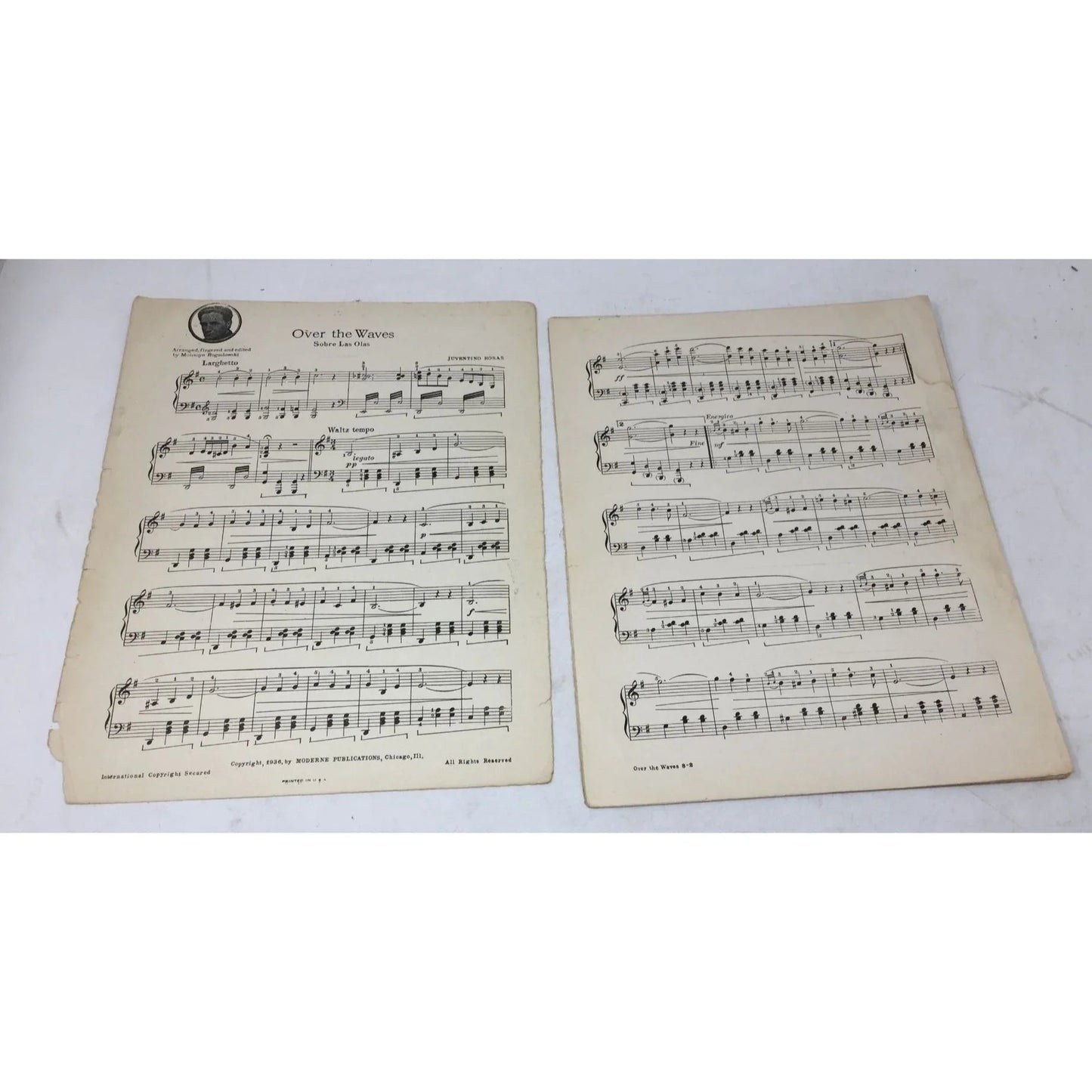 Piano Solo - ''Over The Waves'' by Juventino Rosas Sheet music Book - A+ Stuff - SHEET MUSIC - A+ Stuff