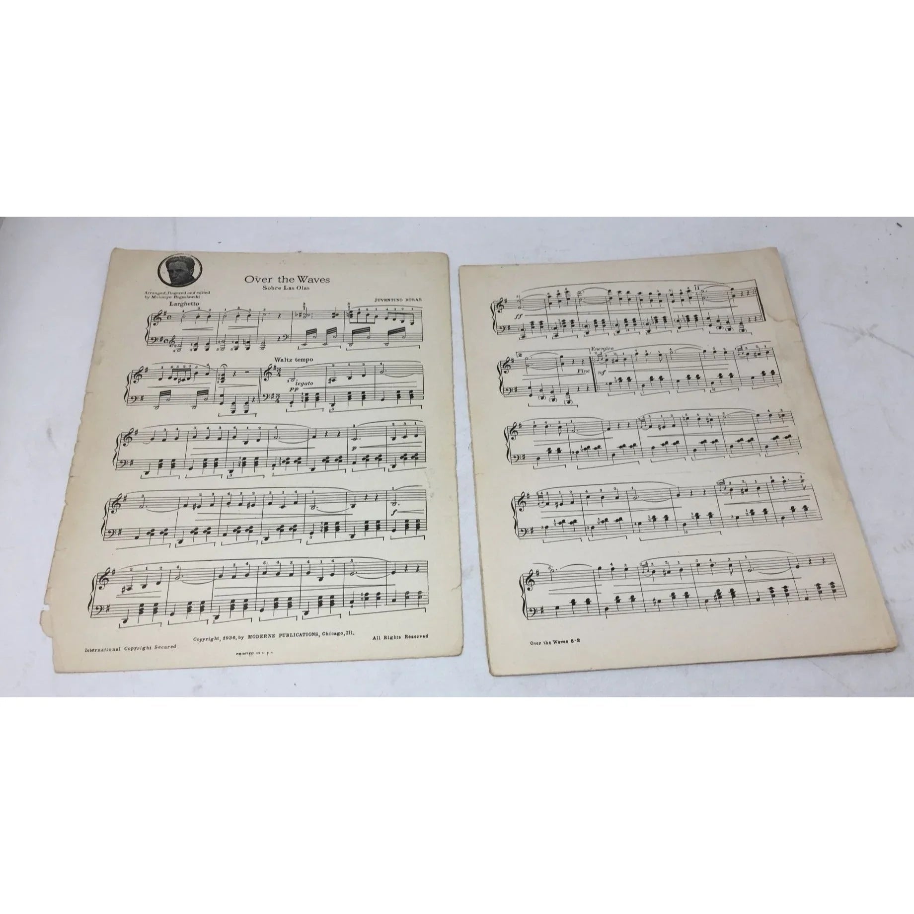 Piano Solo - ''Over The Waves'' by Juventino Rosas Sheet music Book - A+ Stuff - SHEET MUSIC - A+ Stuff