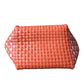 Pink and Orange Anthropologie Mini Woven Tote with Black Handles - Anthropologie - tote bag - A+ Stuff