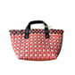 Pink and Orange Anthropologie Mini Woven Tote with Black Handles - Anthropologie - tote bag - A+ Stuff