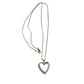 Pink & White Heart Necklace with Lab Created Sapphires - Sterling Silver - Unbranded - Necklace with Pendant - A+ Stuff