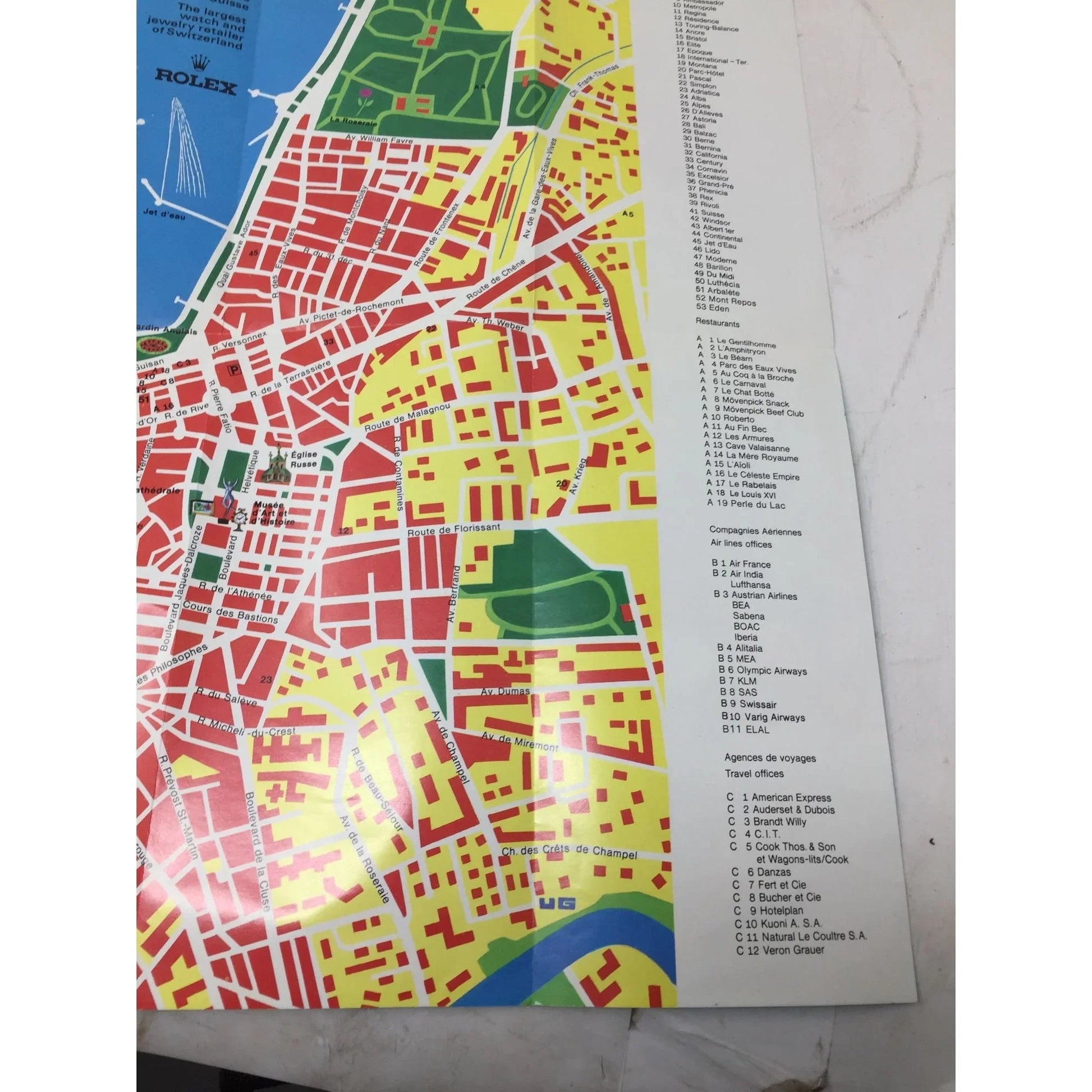 Plan De La Ville De Map Of Geneve (Geneva Switzerland) - A+ Stuff - Souvenir - A+ Stuff