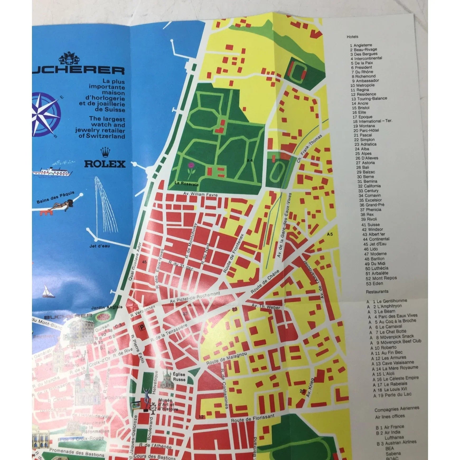 Plan De La Ville De Map Of Geneve (Geneva Switzerland) - A+ Stuff - Souvenir - A+ Stuff