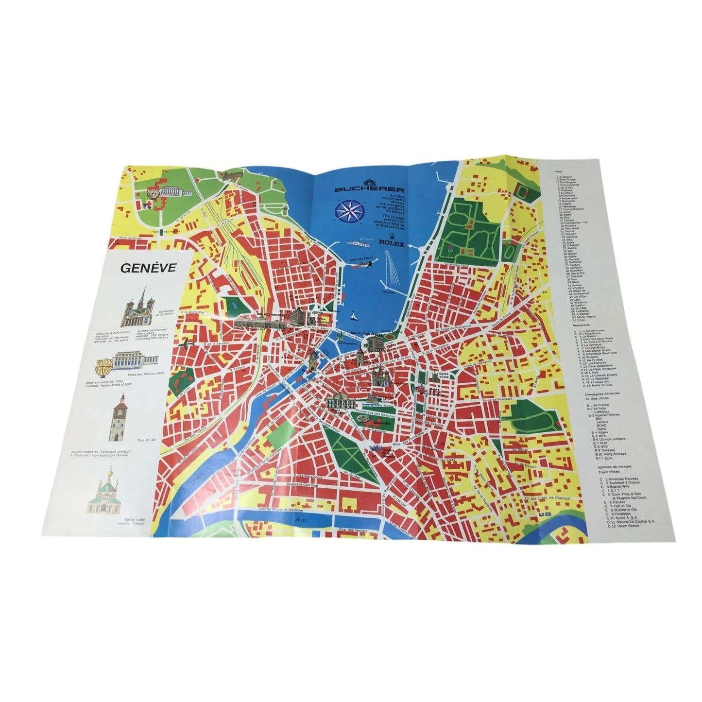Plan De La Ville De Map Of Geneve (Geneva Switzerland) - A+ Stuff - Souvenir - A+ Stuff