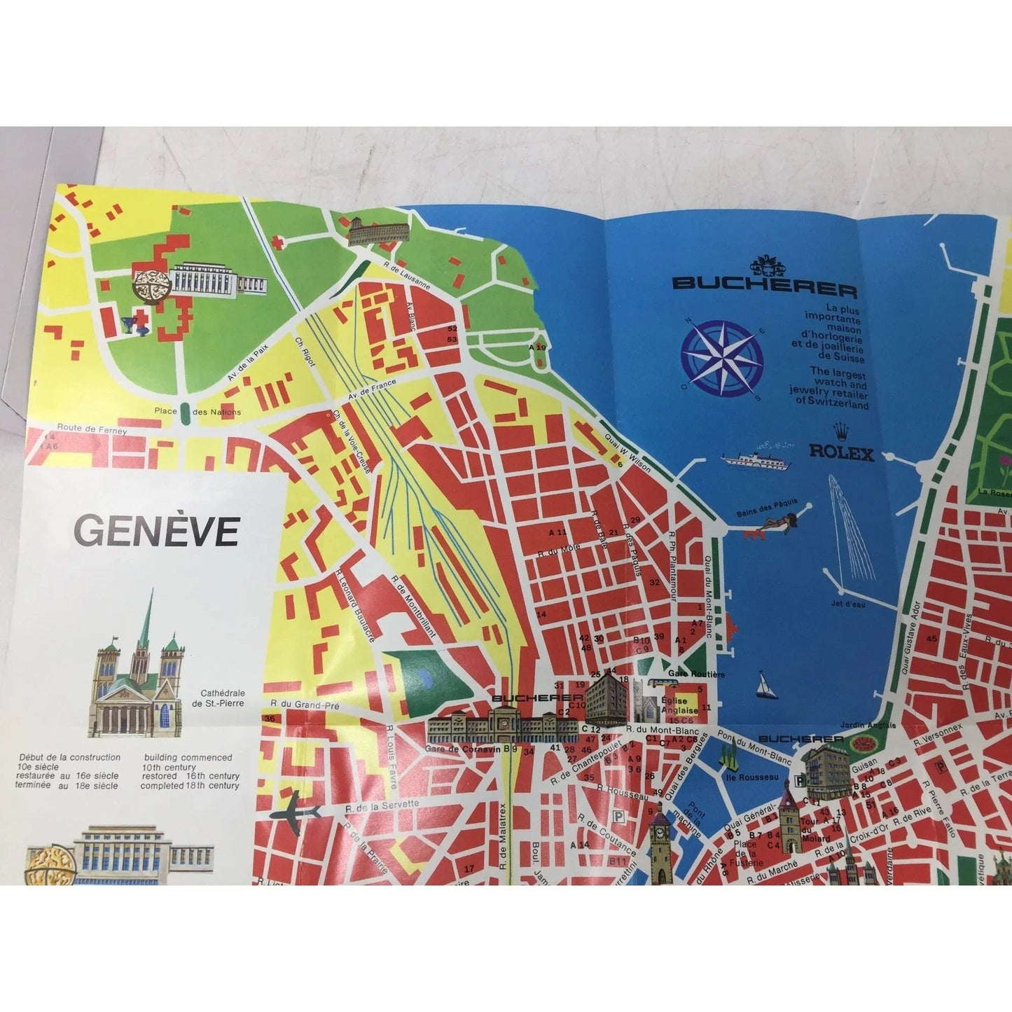 Plan De La Ville De Map Of Geneve (Geneva Switzerland) - A+ Stuff - Souvenir - A+ Stuff