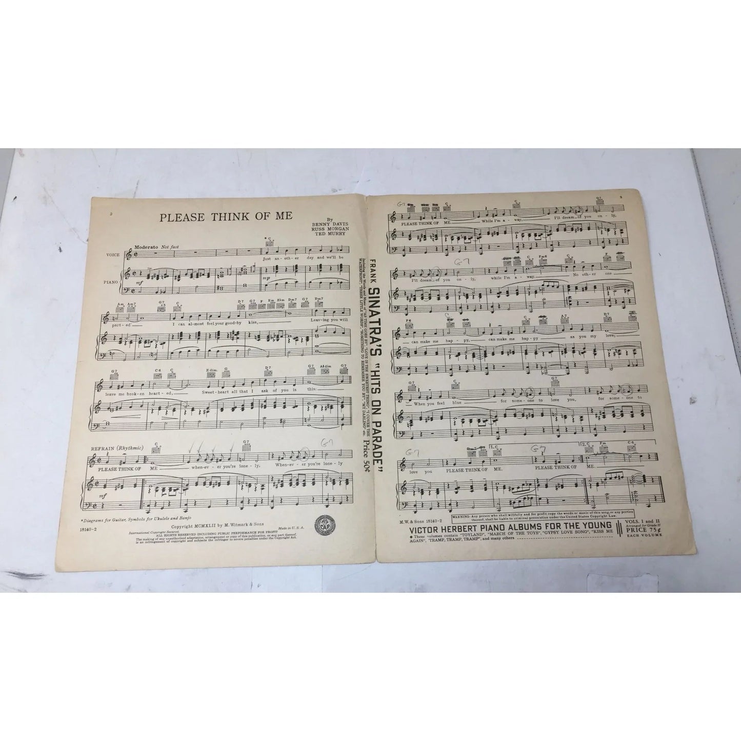 ''Please Think Of Me'' by Benny Davis, Russ Morgan, and Ted Murry - A+ Stuff - sheet music - A+ Stuff