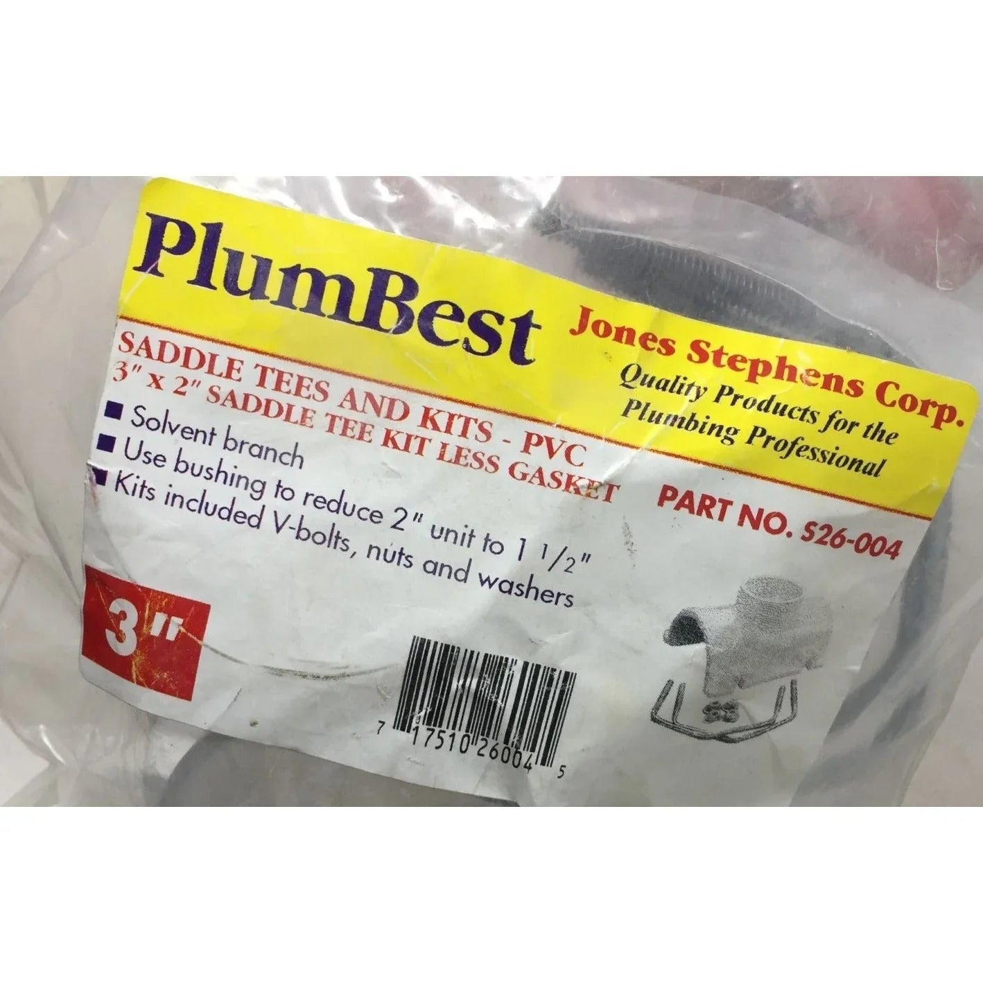 Plumbest Jone's Stephens Corp Saddle Tees and Kits PVC - A+ Stuff - Tools - A+ Stuff
