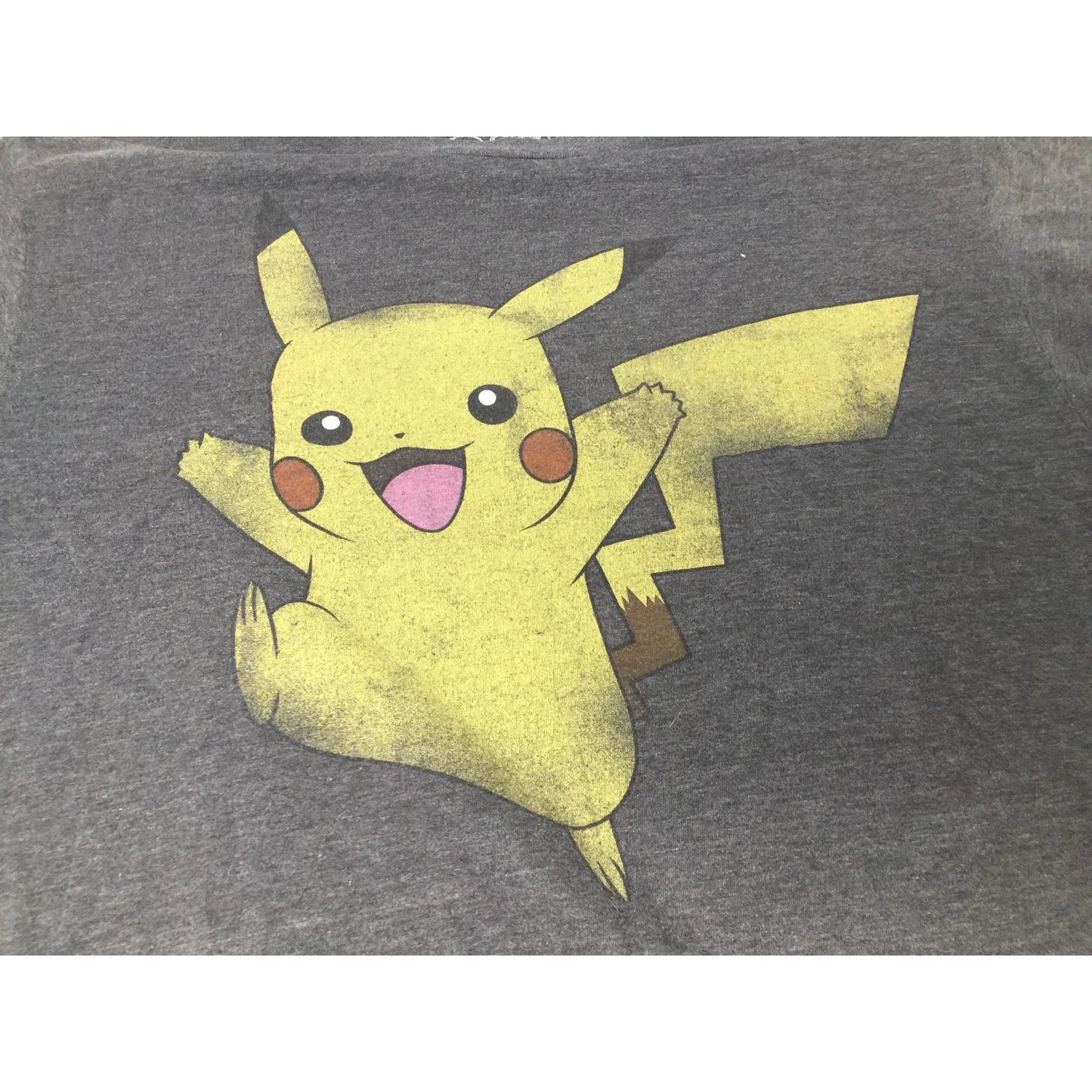Pokémon Pikachu Men's Size Large Grey Short Sleeved T-shirt - A+ Stuff