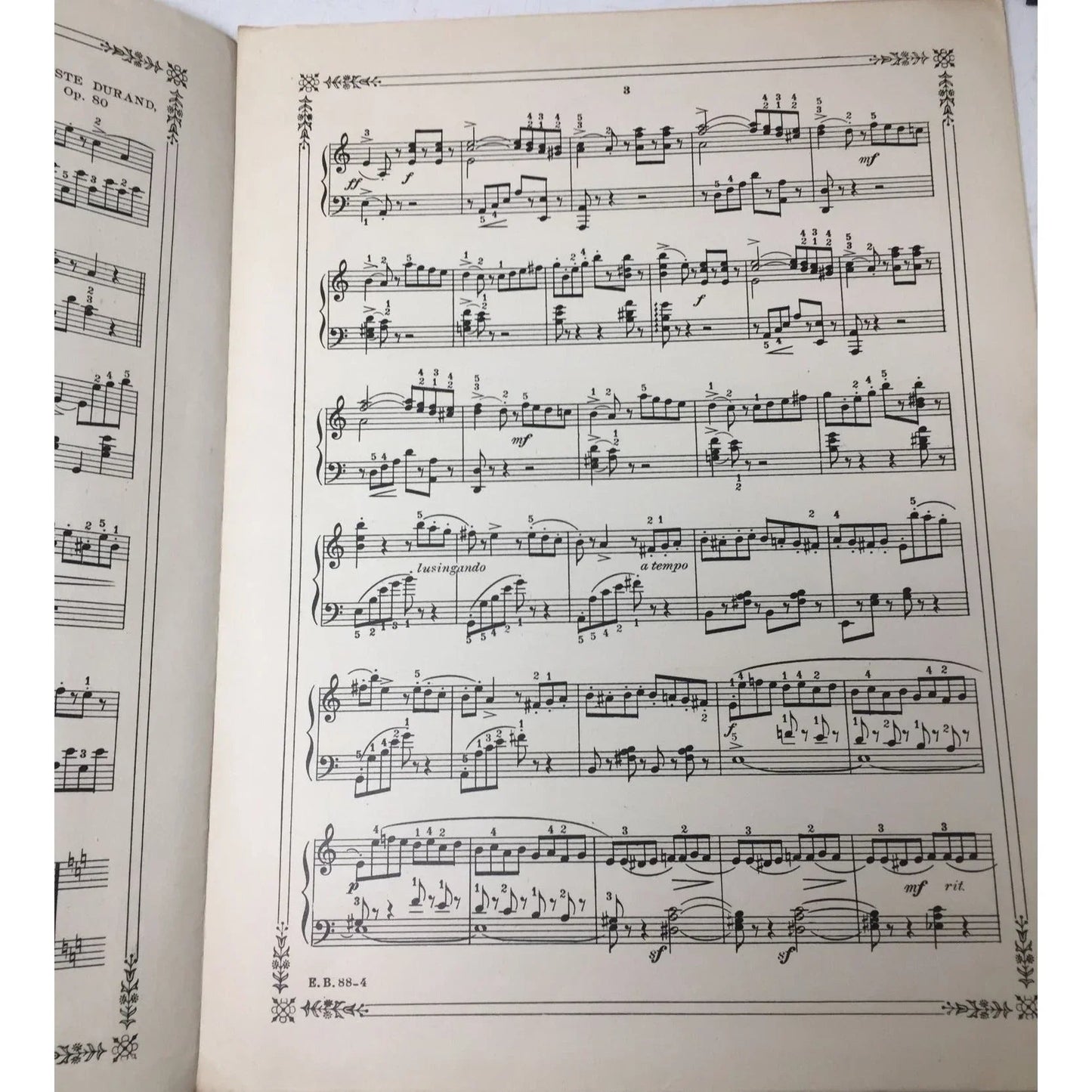 ''POMPONNETTE AIR DE LOUIS XV AUGUSTE DURAND'' Op. 80 Sheet Music Book - A+ Stuff - SHEET MUSIC - A+ Stuff