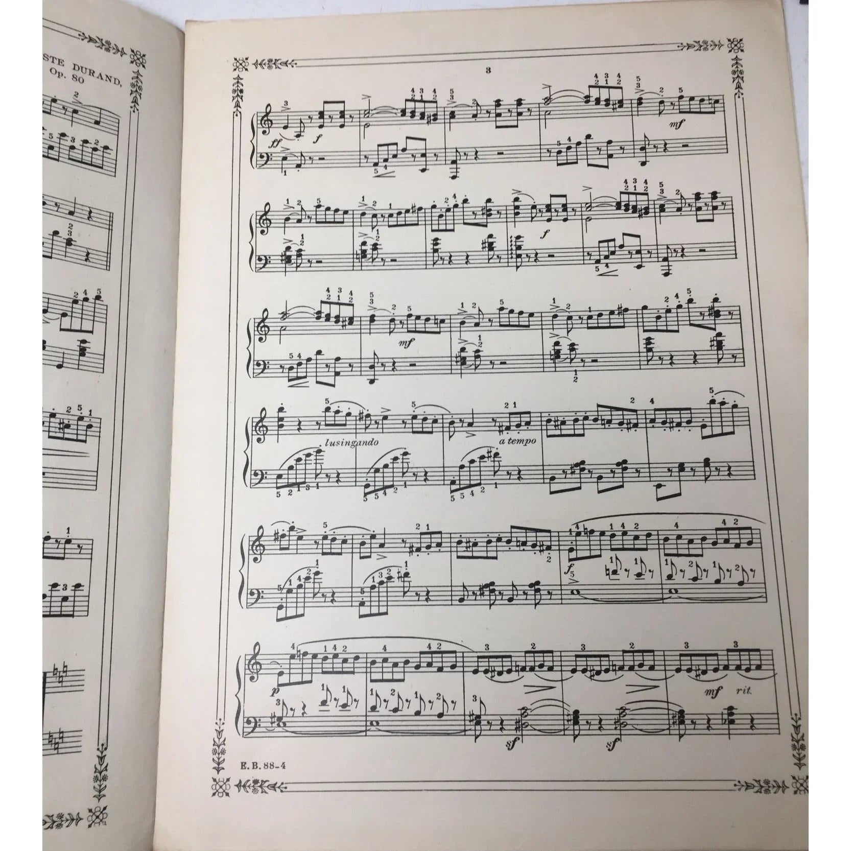 ''POMPONNETTE AIR DE LOUIS XV AUGUSTE DURAND'' Op. 80 Sheet Music Book - A+ Stuff - SHEET MUSIC - A+ Stuff