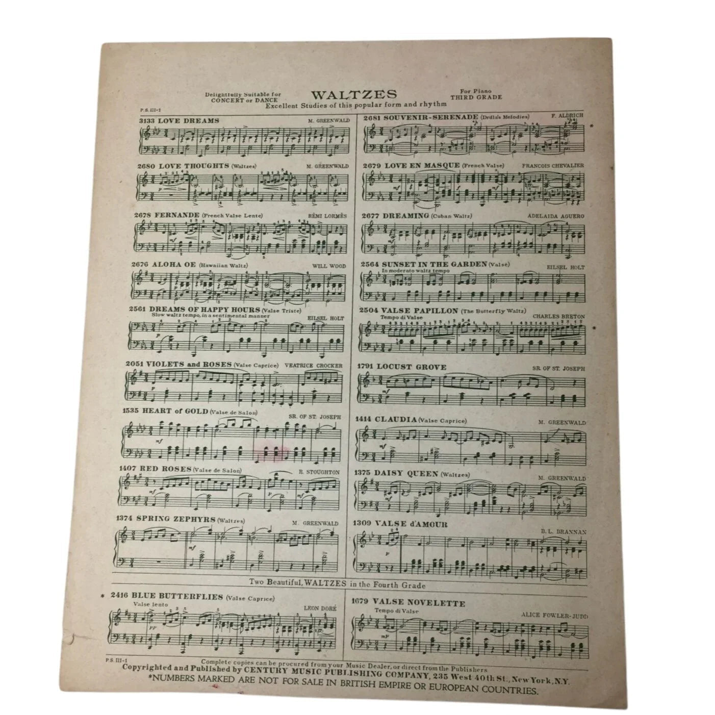 Popular Waltzes by Celebrated Composers Sheet Music - A+ Stuff - SHEET MUSIC - A+ Stuff
