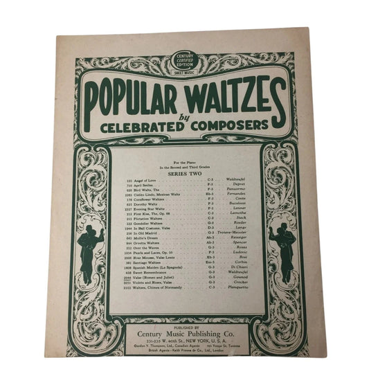 Popular Waltzes by Celebrated Composers Sheet Music - A+ Stuff - SHEET MUSIC - A+ Stuff