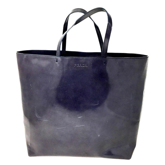 Prada Enamel Logo Embossed Tote Bag Shoulder Bag - PRADA - tote bag - A+ Stuff