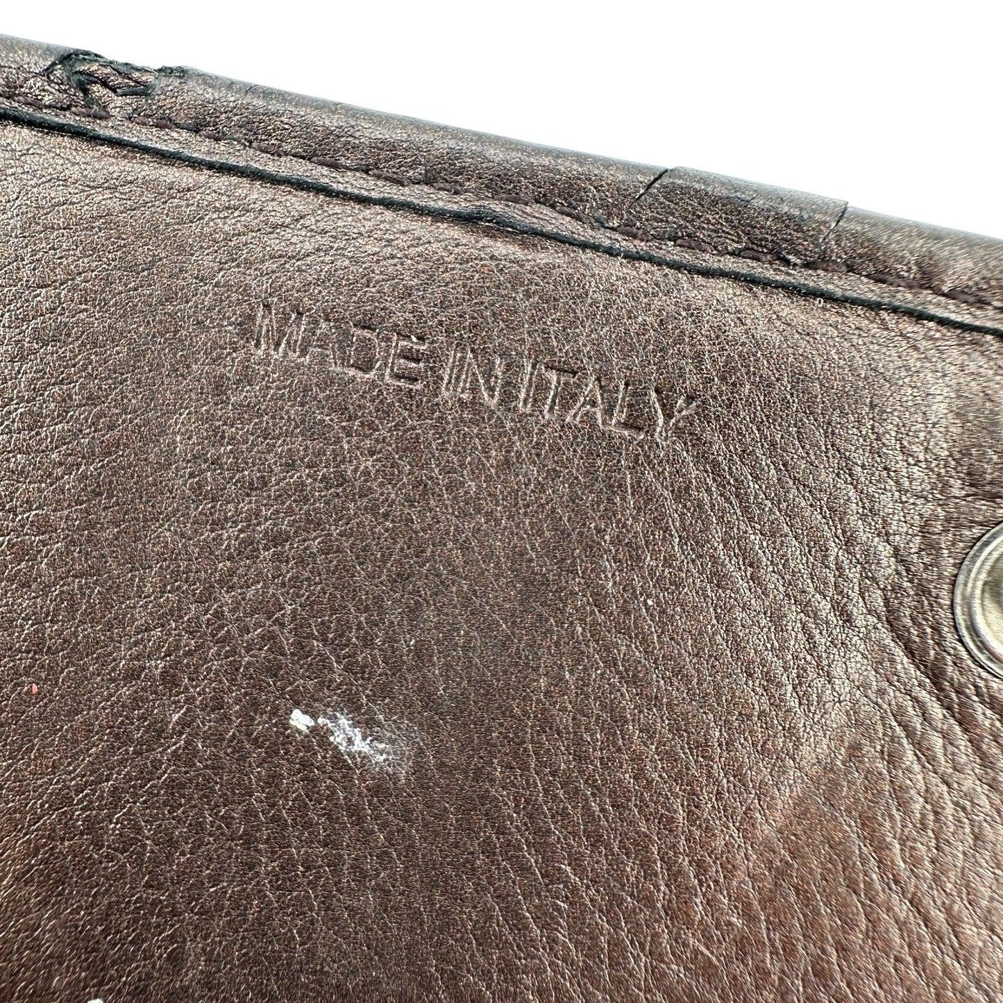 Prada Metallic Brown Wave Leather Flap Continental Wallet - PRADA - Long Wallet - A+ Stuff