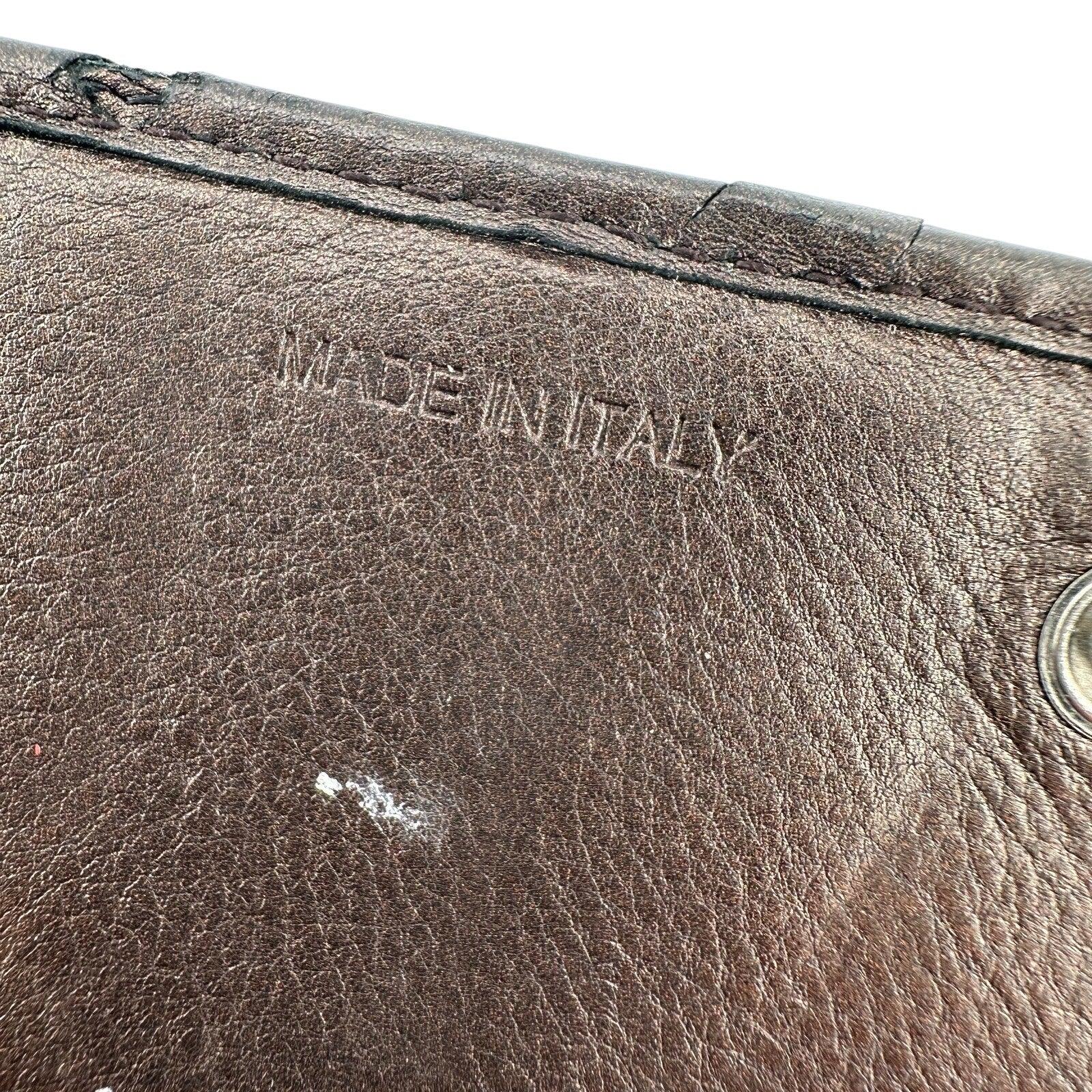 Prada Metallic Brown Wave Leather Flap Continental Wallet - PRADA - Long Wallet - A+ Stuff