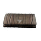 Prada Metallic Brown Wave Leather Flap Continental Wallet - PRADA - Long Wallet - A+ Stuff