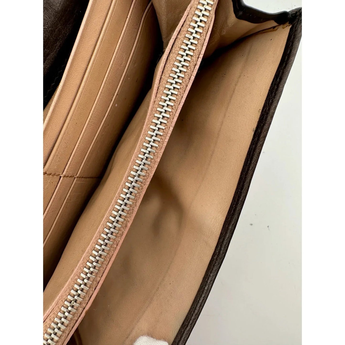 Prada Metallic Brown Wave Leather Flap Continental Wallet - PRADA - Long Wallet - A+ Stuff