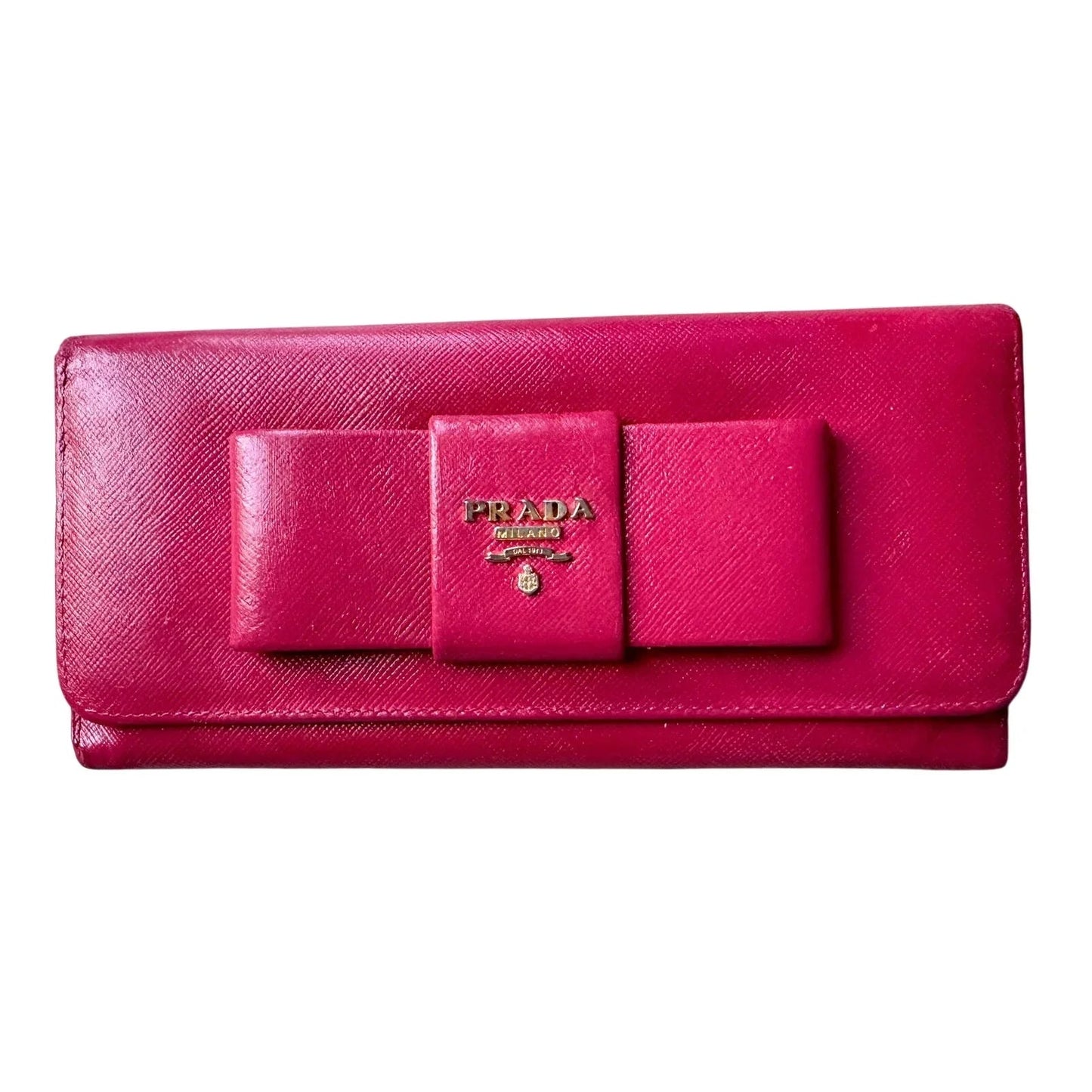 PRADA Milano Fiocco Ribbon Saffiano Leather Long Wallet - PRADA - Wallet - A+ Stuff