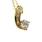Pretty 18kt Gold Plated White Topaz and Zirconia Swirl Necklace - PAJ - Pendant with Necklace - A+ Stuff