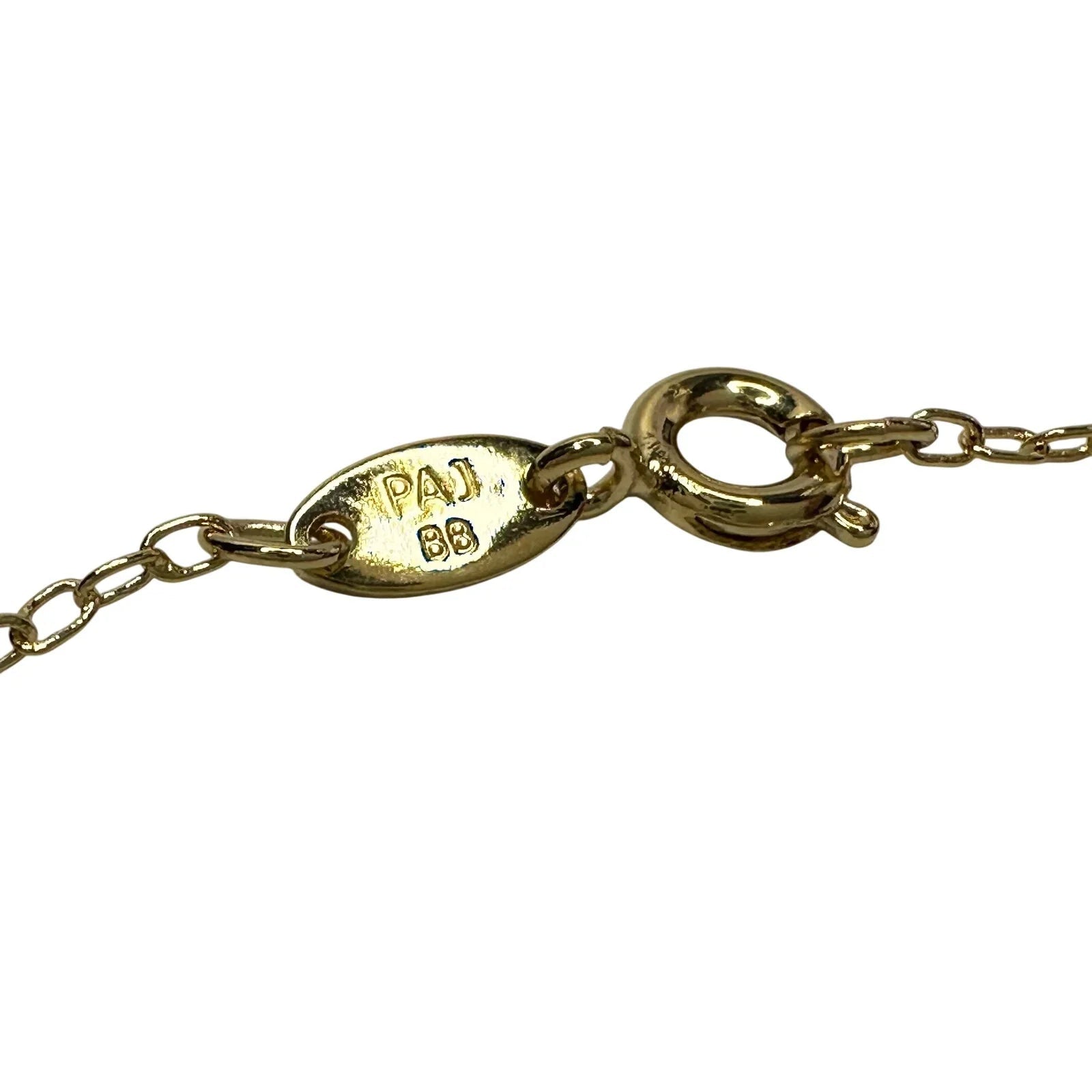 Pretty 18kt Gold Plated White Topaz and Zirconia Swirl Necklace - PAJ - Pendant with Necklace - A+ Stuff