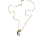 Pretty 18kt Gold Plated White Topaz and Zirconia Swirl Necklace - PAJ - Pendant with Necklace - A+ Stuff