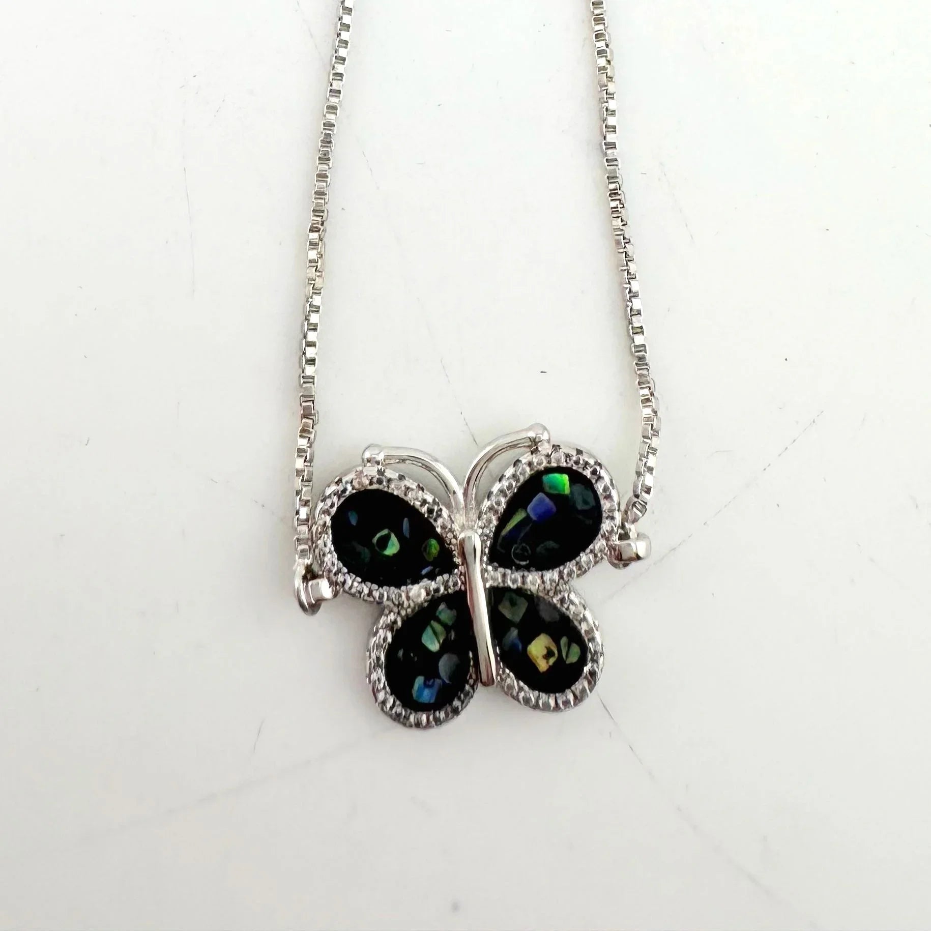 Pretty Abalone Butterfly Bolo Bracelet - A+ Stuff