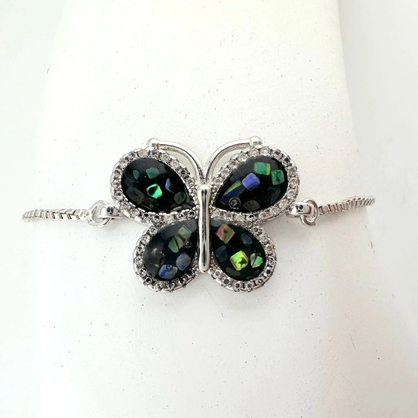 Pretty Abalone Butterfly Bolo Bracelet - A+ Stuff