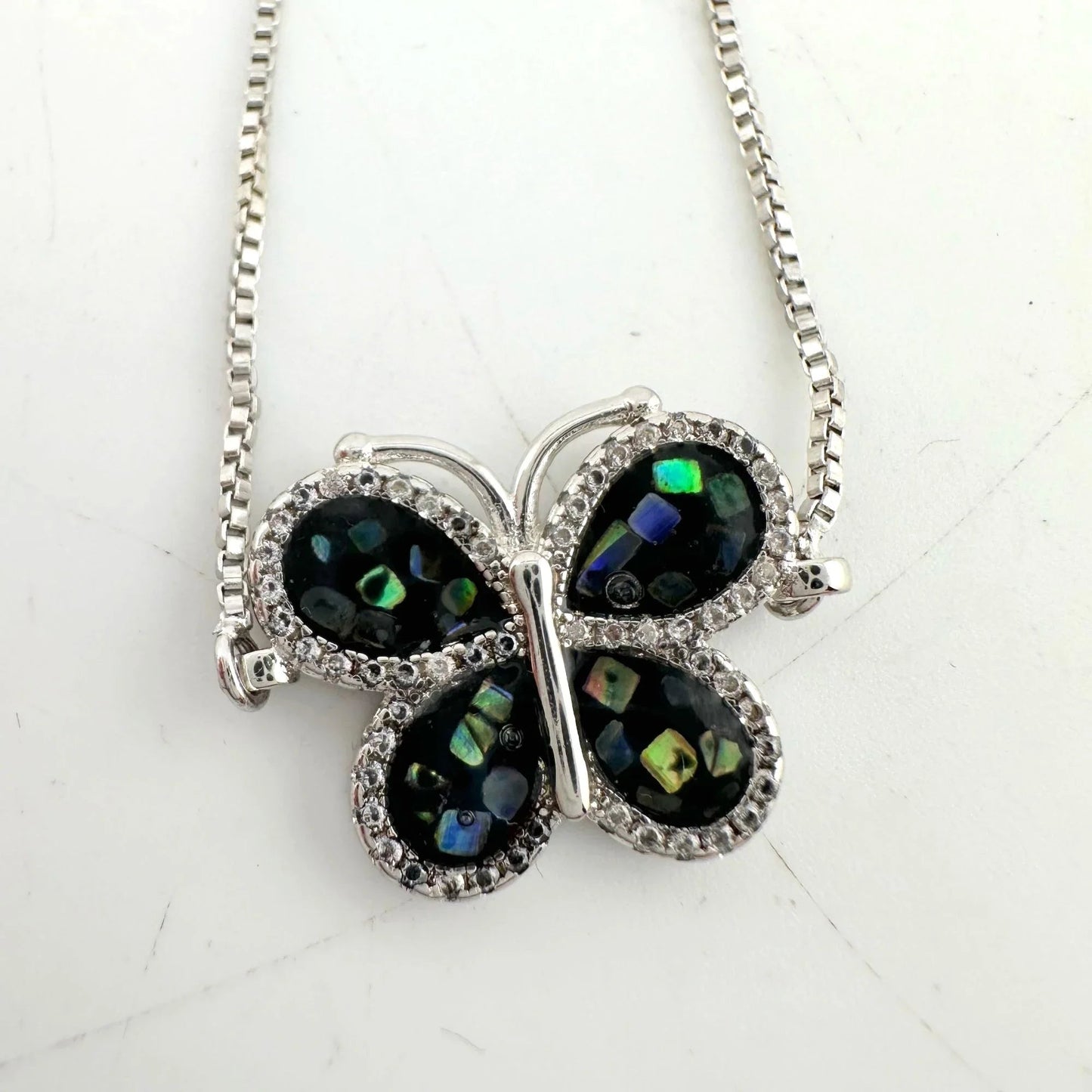 Pretty Abalone Butterfly Bolo Bracelet - A+ Stuff
