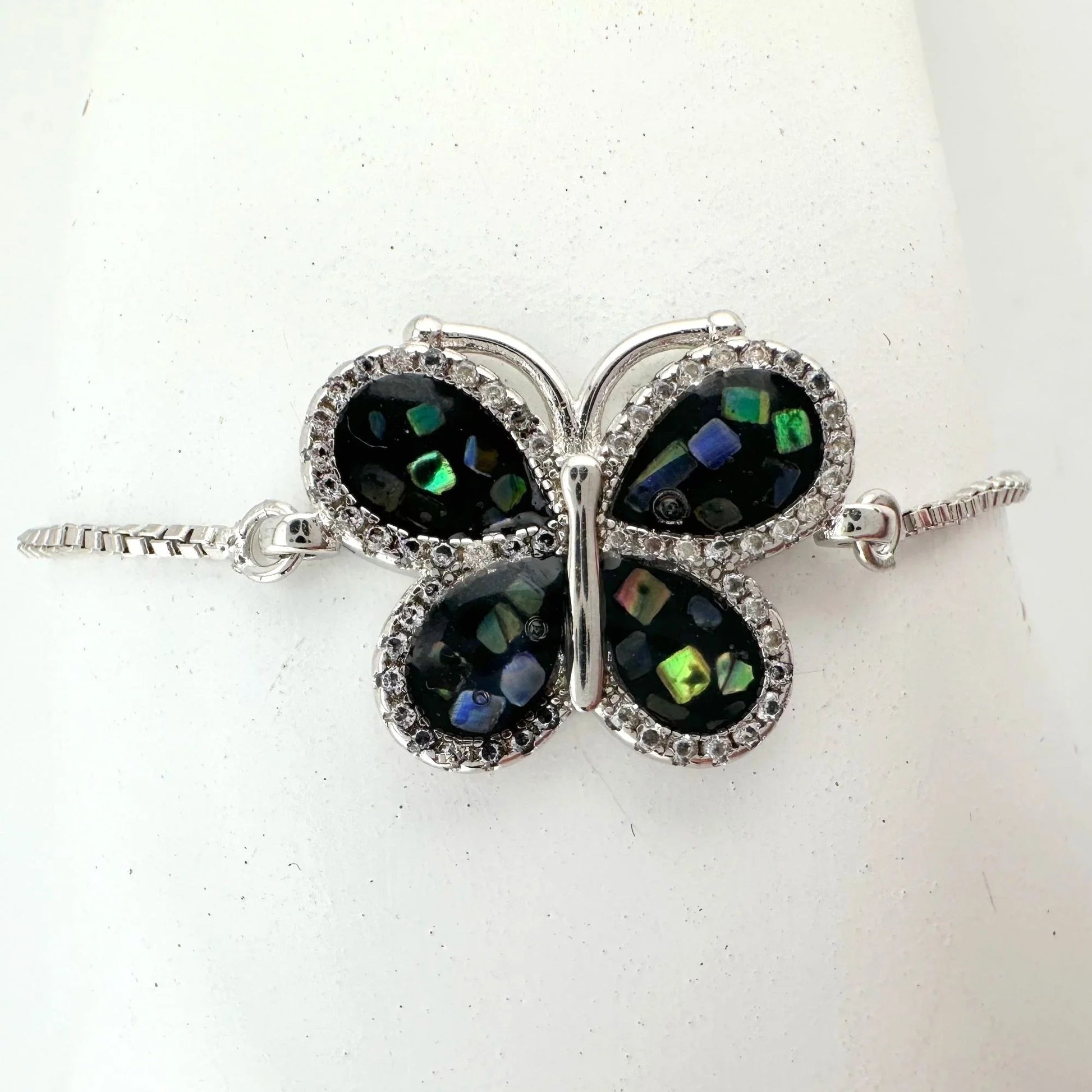 Pretty Abalone Butterfly Bolo Bracelet - A+ Stuff