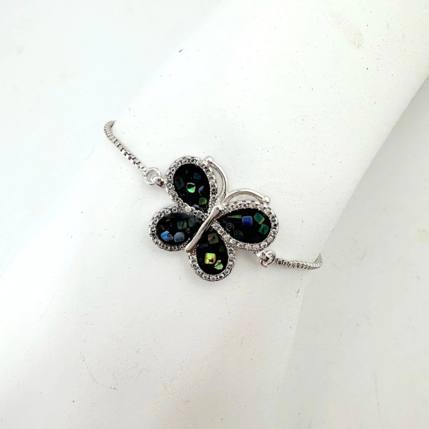 Pretty Abalone Butterfly Bolo Bracelet - A+ Stuff