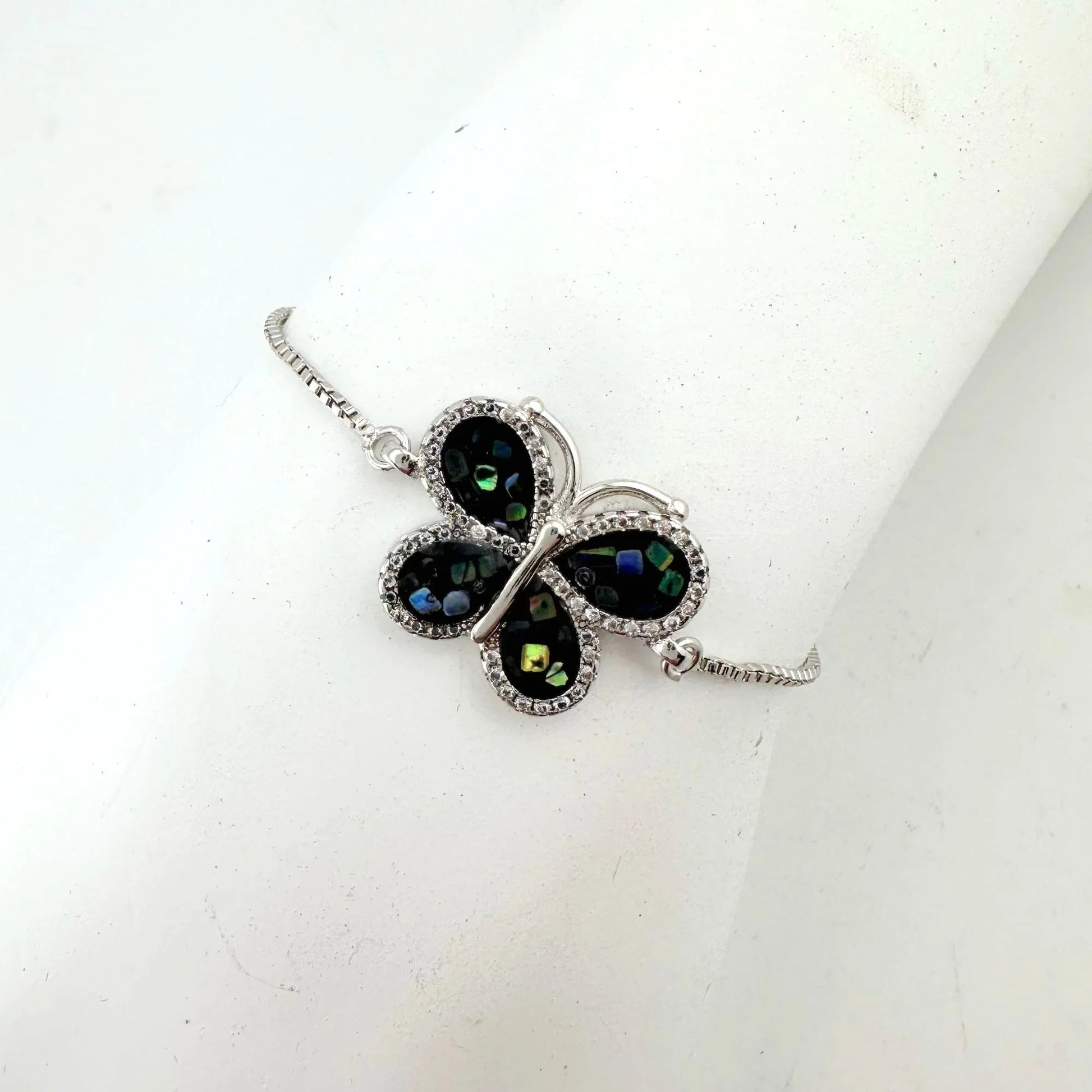 Pretty Abalone Butterfly Bolo Bracelet - A+ Stuff